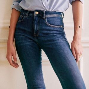 Sezane the perfect slim jean in light blue